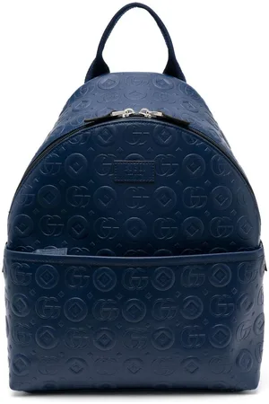 Gucci Embossed logo-print leather backpack