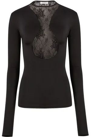 Nina Ricci Lace insert long-sleeved top
