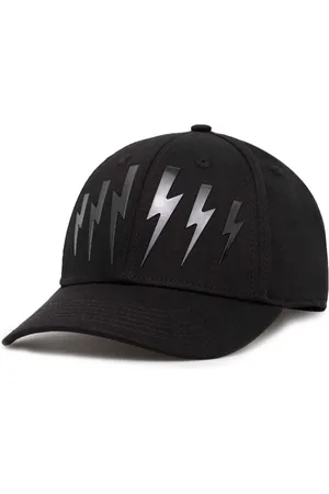 Neil Barrett Thunderbolt-appliqué cap