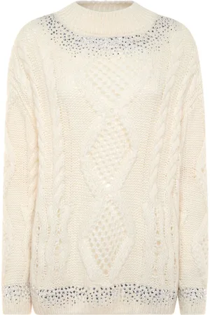 Philipp Plein Rhinestone-embellished cable-knit sweater