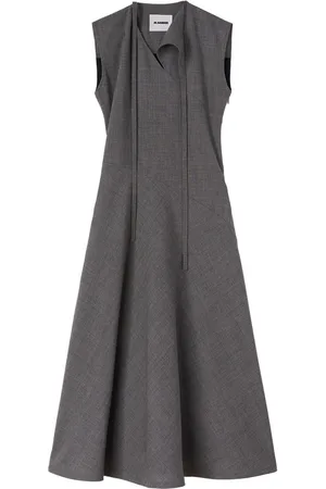 Jil Sander Asymmetric virgin-wool midi dress