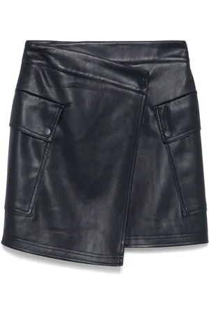 Essentiel Antwerp Faux-leather wrap mini skirt