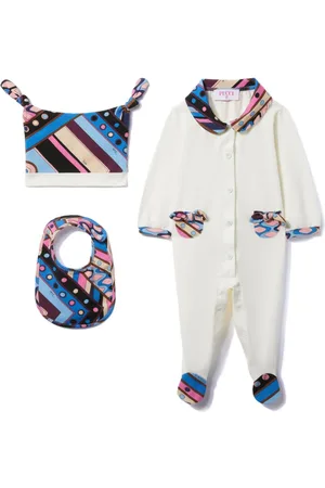 PUCCI Junior Vivara-print babygrow set