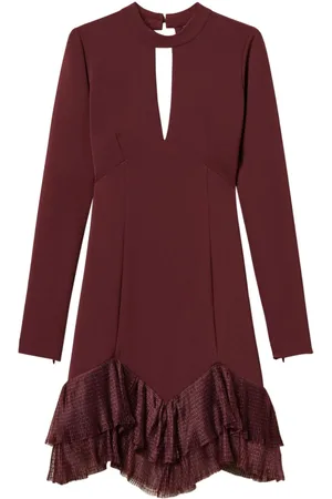 Twin-Set Pleated tulle flounces mini dress