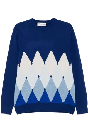 BALLANTYNE Argyle-intarsia sweater