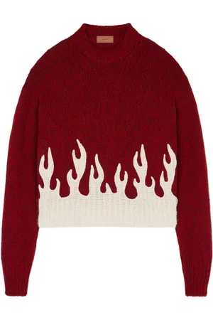 Alanui Crew-neck wool-cashmere blend jumper