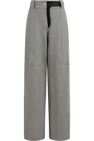 Salvatore Ferragamo Canvas palazzo trousers