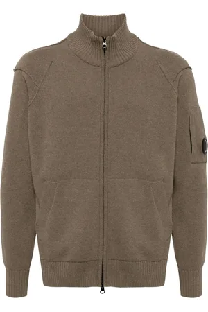 C.P. Company Waffle-knit roll-neck cardigan