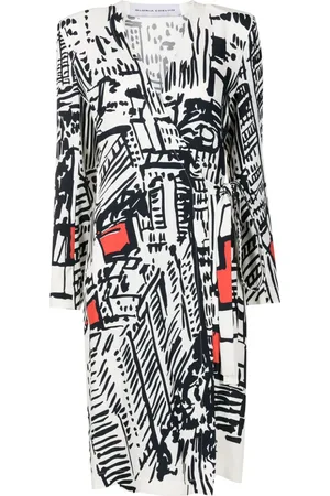 Gloria Coelho Abstract-print wrap dress
