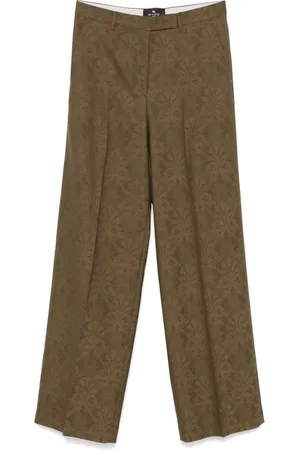 Etro Patterned-jacquard trousers