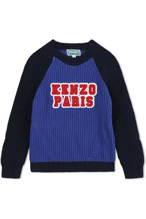 Kenzo Logo-embroidered colour-block jumper
