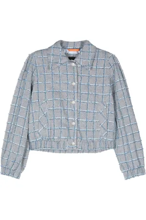 HUGO BOSS Check-pattern tweed jacket