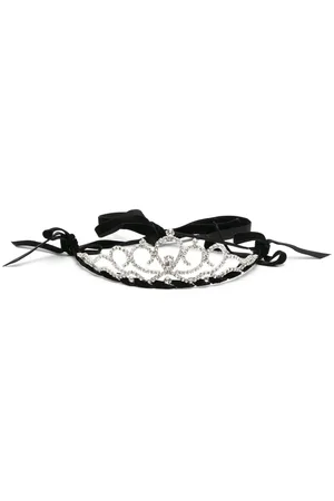 MONNALISA Rhinestone-embellished tiara headband