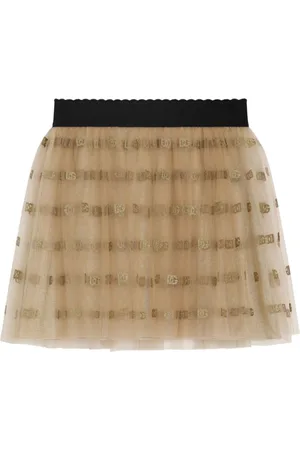 Dolce & Gabbana Logo-print tulle mini skirt