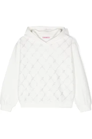 MISS BLUMARINE Logo-embellished hoodie