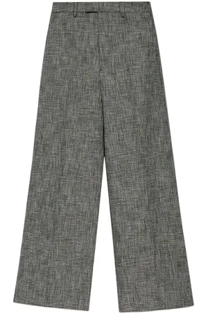 Vetements Checked wide-leg trousers