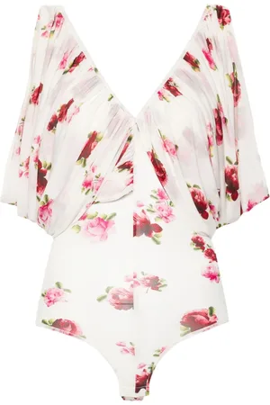 MAGDA BUTRYM V-neck ruched bodysuit
