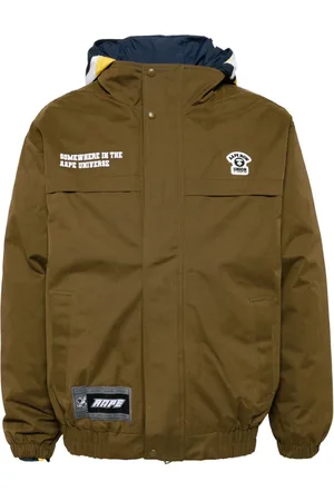 A Bathing Ape Logo-appliqué hooded jacket