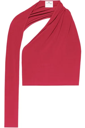 Courrèges Slash asymmetric cropped top