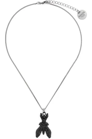 Patrizia Pepe Rhinestone-embellished Fly necklace
