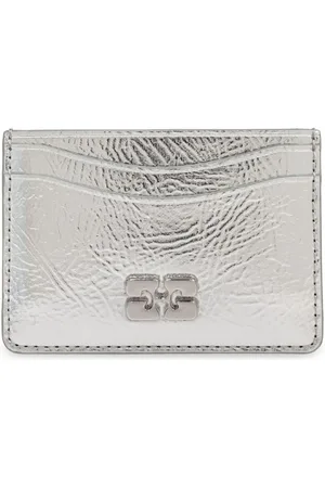 Ganni Bou metallic card holder
