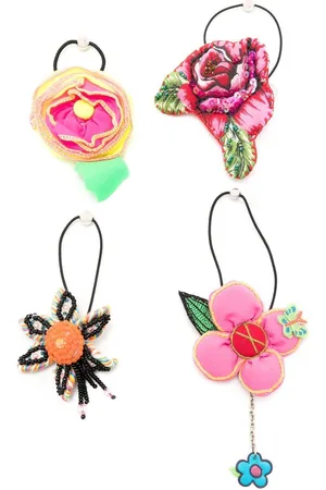 AMIR SLAMA Floral-appliqué hair scrunchie