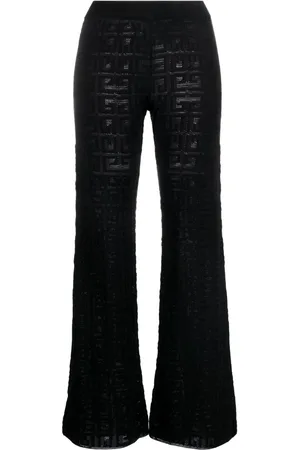 Givenchy Logo intarsia-knit flared trousers