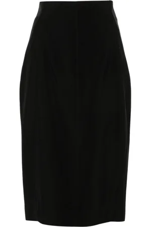 MUGLER Buckled tailored skirt