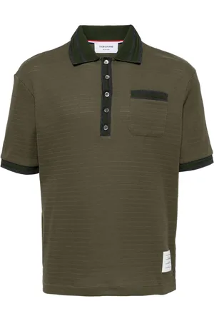 Thom Browne Open-stitch cotton polo shirt