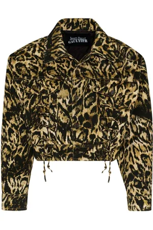 Jean Paul Gaultier Leopard-print denim jacket