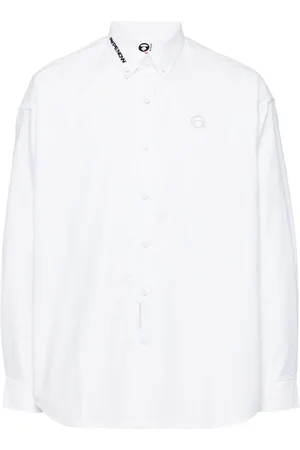 A Bathing Ape Logo-patched shirt