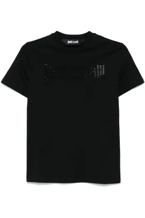 Roberto Cavalli Crystal-logo T-shirt