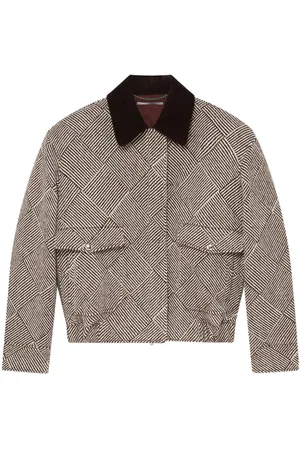 Stella McCartney Corduroy-collar tweed jacket
