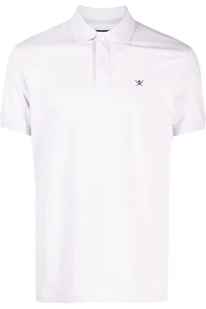 Hackett Logo-embroidered piqué cotton polo shirt