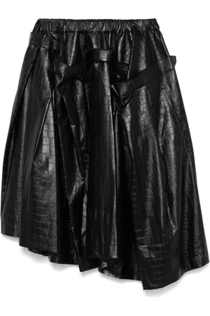 Comme des Garçons Crocodile-embossed midi skirt