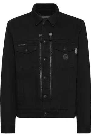 Philipp Plein Crystal-logo denim jacket