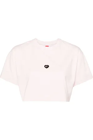 Ground Zero Logo-appliqué cropped T-shirt