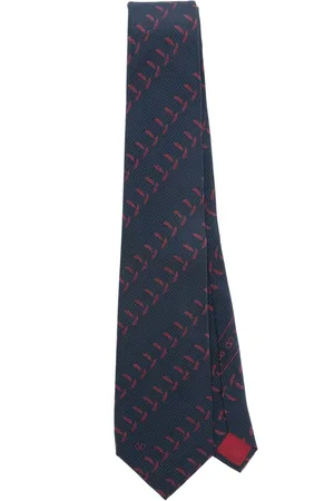 VALENTINO GARAVANI 1990s feather-print tie