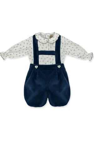 LA STUPENDERIA Velvet dungarees and body set
