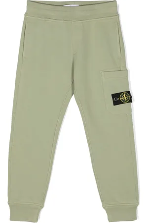 Stone Island Compass-badge cotton track pants