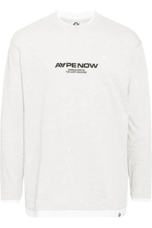A Bathing Ape Moonface embroidered long sleeves tee