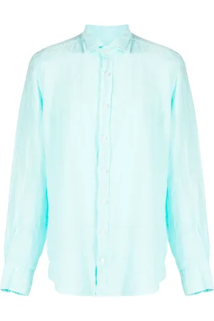 Hackett Logo-embroidered linen shirt