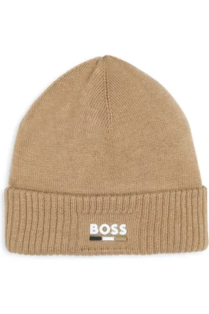 HUGO BOSS Logo-print knitted beanie
