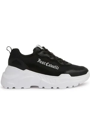 Roberto Cavalli Logo-print panelled sneakers