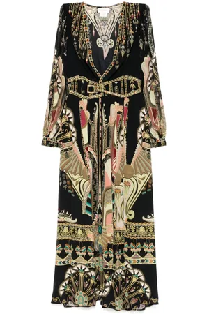 Camilla Peak waistband maxi dress