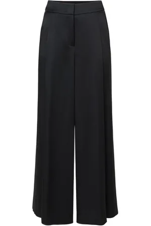 PESERICO SIGN Satin-finish palazzo trousers