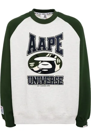 A Bathing Ape Logo patched sweatshirt