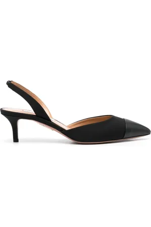 Aquazzura 60mm contrasting-toecap slingback pumps