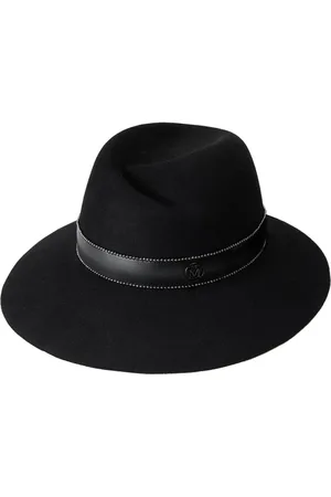 Le Mont St Michel Virginie logo-plaque detail wool fedora