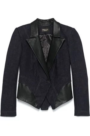 MITILIANE COUTURE Leather-inserts blazer